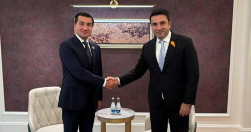 Bişkekdə Hikmət Hacıyev Alen Simonyanla görüşdü – FOTO