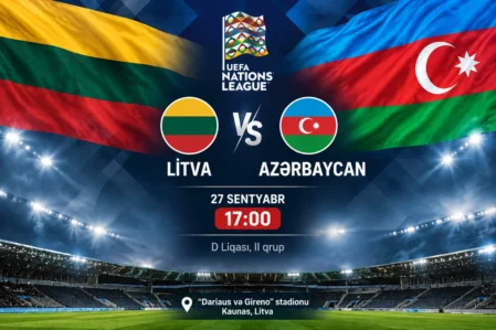 Azərbaycan-Litva oyunu: ikinci hissə başladı – CANLI