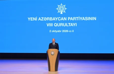 YAP-ın VIII Qurultayı keçirilir: Prezident çıxış etdi – FOTOLAR
