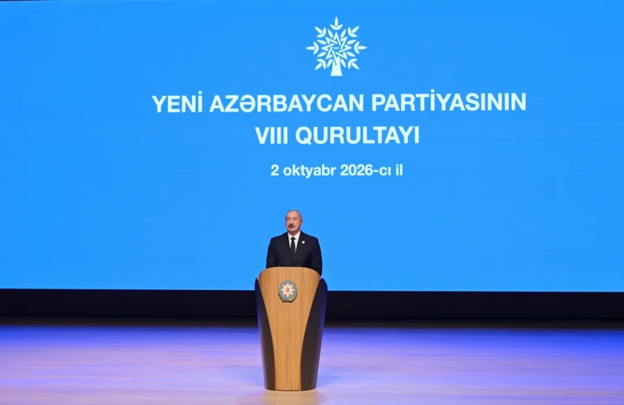 YAP-ın VIII Qurultayı keçirilir: Prezident çıxış etdi – FOTOLAR
