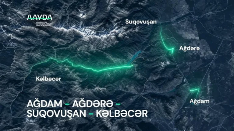 Ağdamdan Kəlbəcərə çəkilən yeni yol - VİDEO