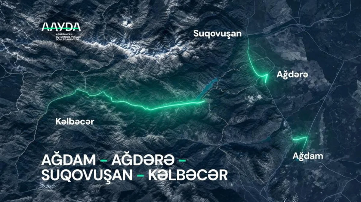 Ağdamdan Kəlbəcərə çəkilən yeni yol - VİDEO 1 agdam kelbecer yolu
