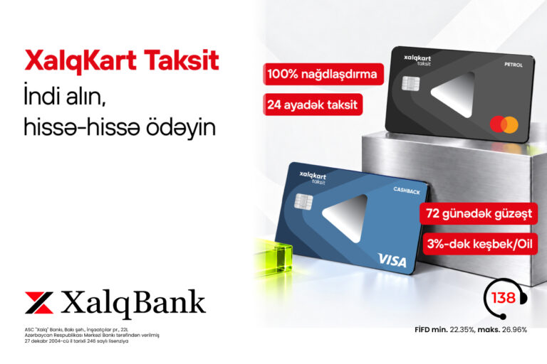 Xalq Bankdan yeni XalqKart Taksit kartları