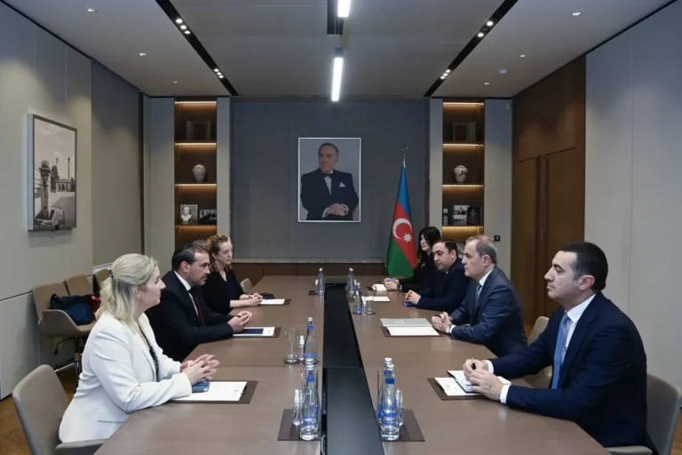Ceyhun Bayramov Arye Laytstounu qəbul etdi - FOTOLAR