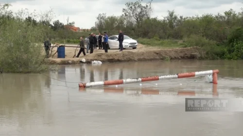 Sabirabadda panton körpünün üzərində hərəkət bərpa olundu – FOTOLAR